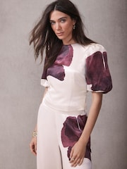 Mint Velvet Red Floral Print Blouse - Image 2 of 7