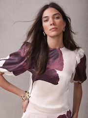 Mint Velvet Red Floral Print Blouse - Image 5 of 7