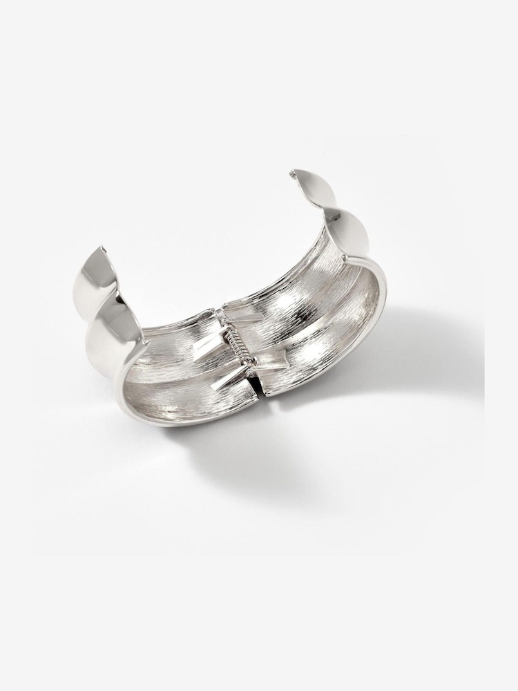 Mint Velvet Silver Tone Statement Cuff Bracelet - Image 3 of 3 Mint Velvet Silver Tone Statement Cuff Bracelet - Image 3 of 3