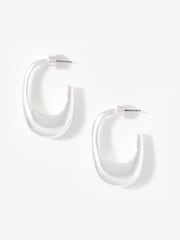 Mint Velvet Silver Tone Hoop Earrings - Image 1 of 4