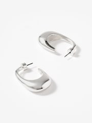 Mint Velvet Silver Tone Hoop Earrings - Image 3 of 4