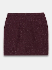 Mint Velvet Red Burgundy Boucle Mini Skirt - Image 7 of 7