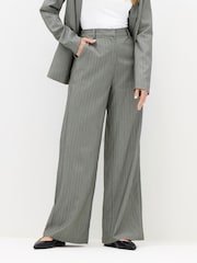 Long Tall Sally Grey Pinstripe Trousers - Image 2 of 3