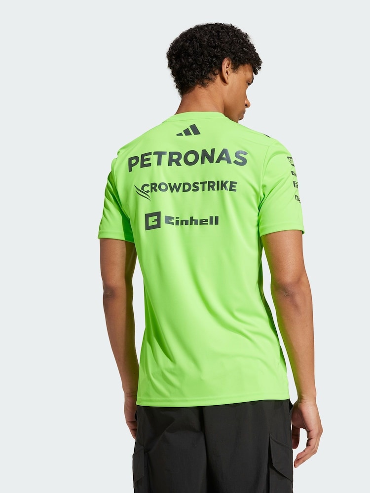adidas Green Mercedes AMG Petronas Formula One Team Set Up Jersey - Image 2 of 6 adidas Green Mercedes AMG Petronas Formula One Team Set Up Jersey - Image 2 of 6