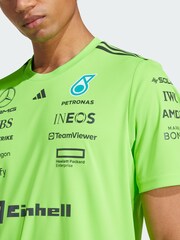 adidas Green Mercedes AMG Petronas Formula One Team Set Up Jersey - Image 3 of 6