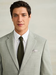 Sage Green Regular Fit Smart Textured Blazer - Image 1 of 8