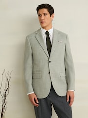 Sage Green Regular Fit Smart Textured Blazer - Image 2 of 8