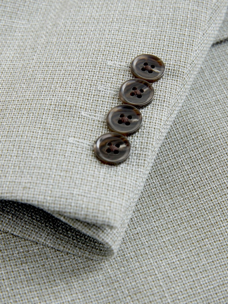 Sage Green Regular Fit Smart Textured Blazer - Image 8 of 8