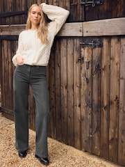 Long Tall Sally Grey Wide Leg Jeans - Image 1 of 5
