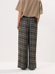PixieGirl Petite Brown Crinkle Wide Leg Trousers - Image 2 of 5