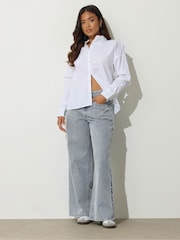 PixieGirl Petite Blue Pearl Side Wide Leg Jeans - Image 3 of 6