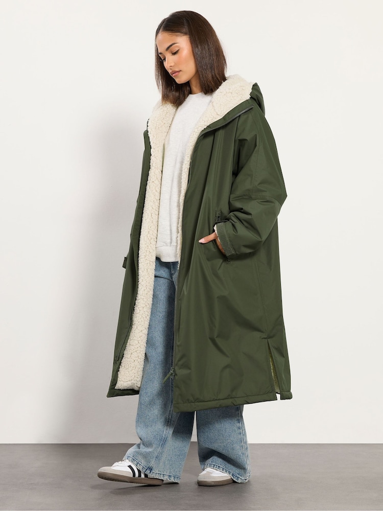 PixieGirl Petite Green Borg Changing Robe - Image 1 of 5