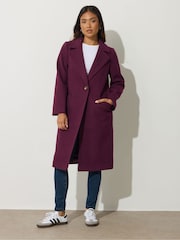 PixieGirl Petite Red Single Button City Coat - Image 2 of 5