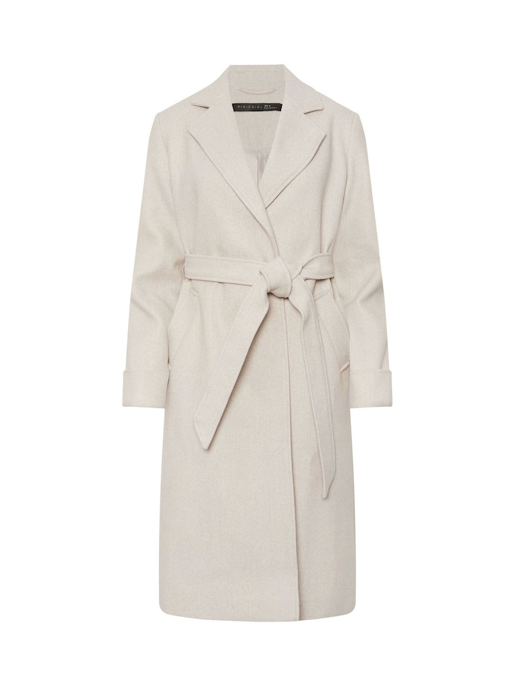 Natural - Casacos PixieGirl Petite Wrap Belted - Imagem 5 de 5