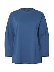 Yours Curve Blue Seam Detail Skater Top - Image 5 of 5
