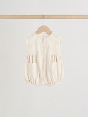 Orange Tonal Patterned Zip Through Baby Rompers 3 Pack - Image 5 of 12