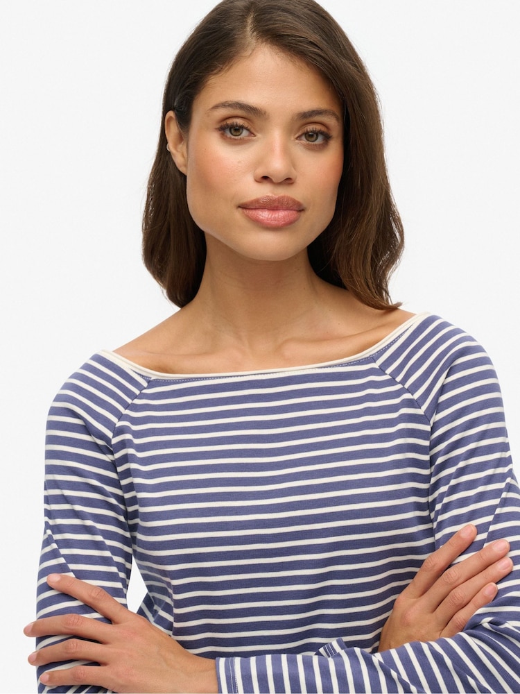 Superdry White Bardot Off Shoulder Top - Image 4 of 4 Superdry White Bardot Off Shoulder Top - Image 4 of 4