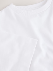 White Oversized Heavyweight Boxy T-Shirt (3-16yrs) - Image 5 of 6