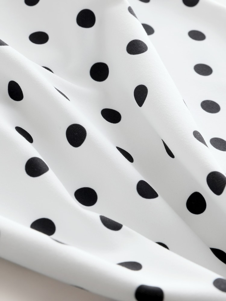 Black Polka Dot Square Neck Short Sleeve Top - Image 8 of 8 Black Polka Dot Square Neck Short Sleeve Top - Image 8 of 8