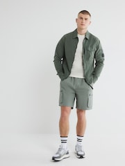 River Island Green Nylon Cargo Shorts - Image 1 of 6