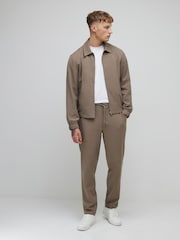 River Island Brown Slim Fit Woven Joggers - Image 1 of 4