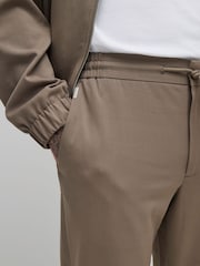 River Island Brown Slim Fit Woven Joggers - Image 4 of 4