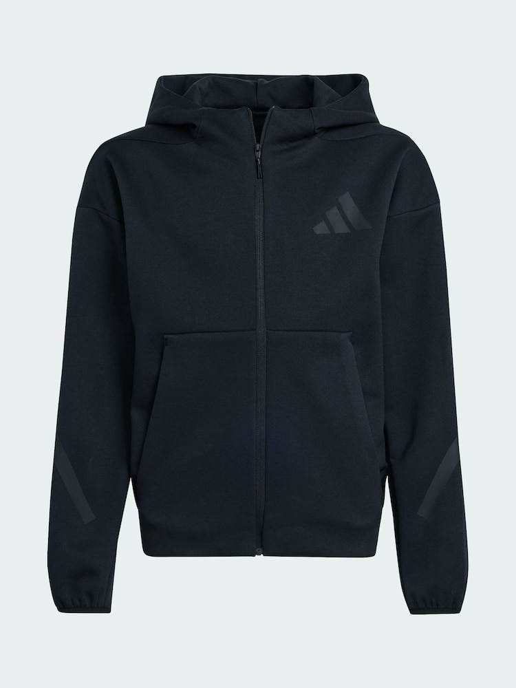 adidas Black Z.N.E. Full-Zip Hooded Track Jacket - Image 4 of 4 adidas Black Z.N.E. Full-Zip Hooded Track Jacket - Image 4 of 4