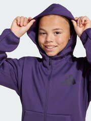 adidas Purple Z.N.E. Full-Zip Hooded Track Jacket - Image 3 of 4