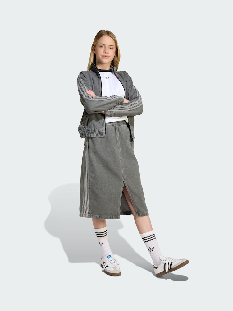 adidas Originals Grey Denim Skirt - Image 1 of 5