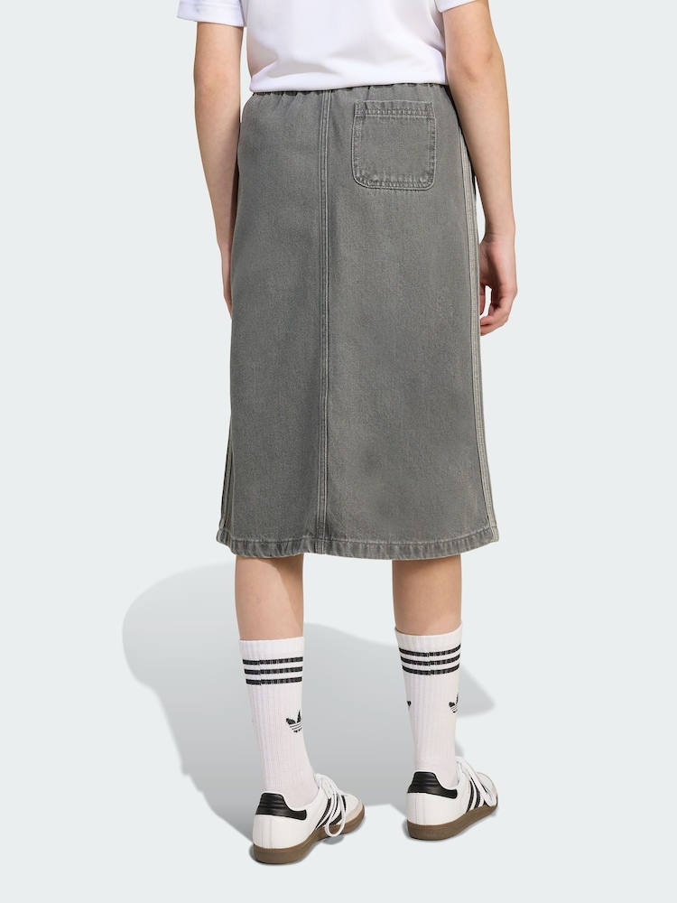 adidas Originals Grey Denim Skirt - Image 2 of 5