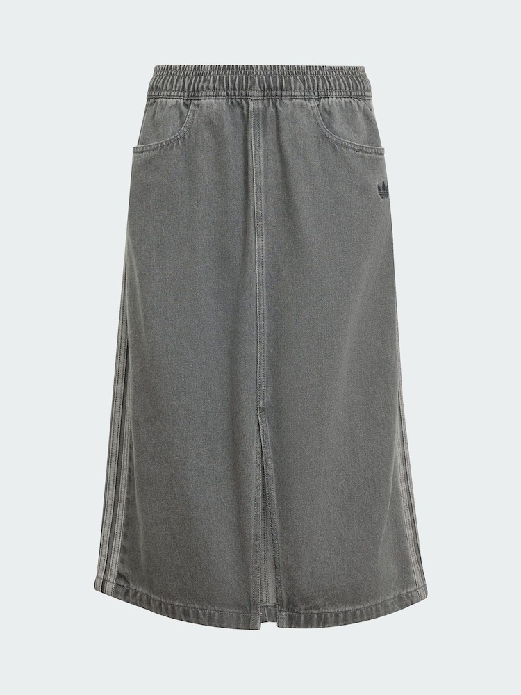 adidas Originals Grey Denim Skirt - Image 5 of 5