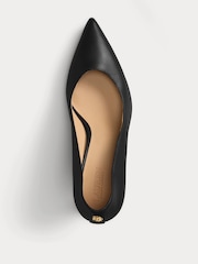 Lauren Ralph Lauren Black Lanette Leather Heels - Image 3 of 3