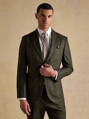 Joules Green Wool Blend Texture Suit Jacket - Image 1 of 14
