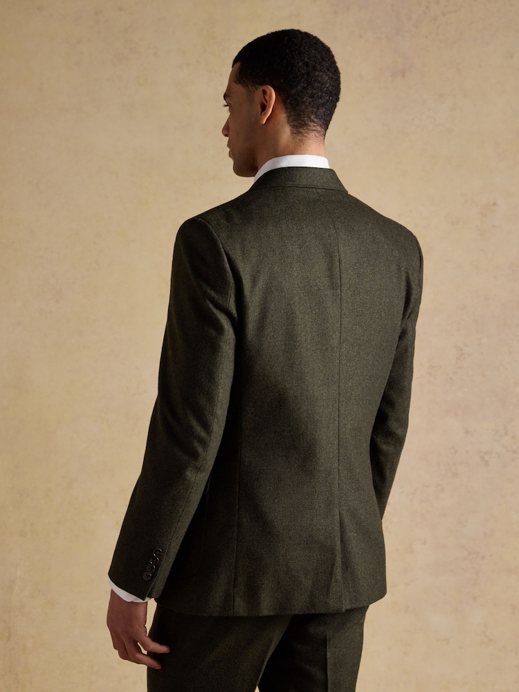 Joules Green Wool Blend Texture Suit Jacket - Image 2 of 14
