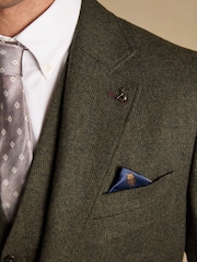 Joules Green Wool Blend Texture Suit Jacket - Image 4 of 14