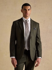 Joules Green Wool Blend Texture Suit Jacket - Image 6 of 14