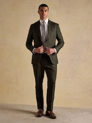 Joules Green Wool Blend Texture Suit Jacket - Image 8 of 14