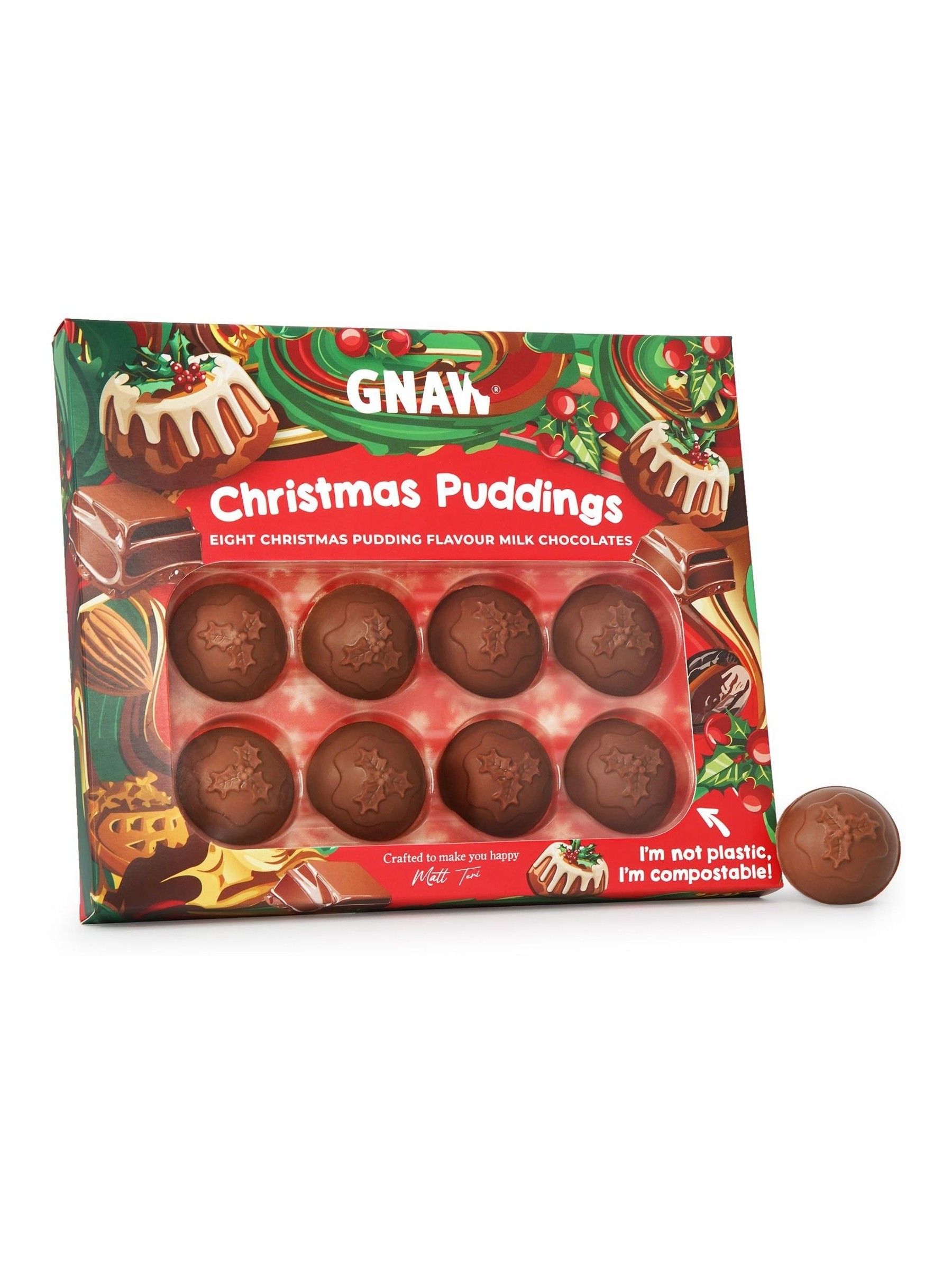 GNAW Mini Christmas Pudding Chocolate Gift Set