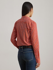 Lauren Ralph Lauren Orange Jamelko Embroidered Logo Shirt - Image 3 of 8