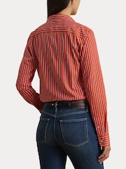 Lauren Ralph Lauren Orange Jamelko Embroidered Logo Shirt - Image 5 of 8