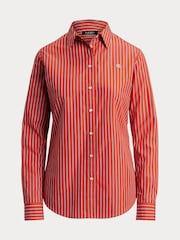 Lauren Ralph Lauren Orange Jamelko Embroidered Logo Shirt - Image 8 of 8