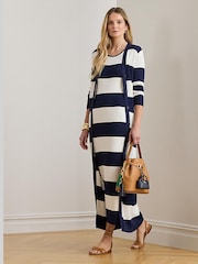 Lauren Ralph Lauren Blue Faraz Stripe Knit Dress - Image 1 of 8