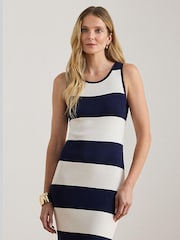 Lauren Ralph Lauren Blue Faraz Stripe Knit Dress - Image 4 of 8