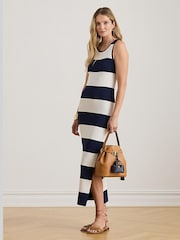 Lauren Ralph Lauren Blue Faraz Stripe Knit Dress - Image 6 of 8