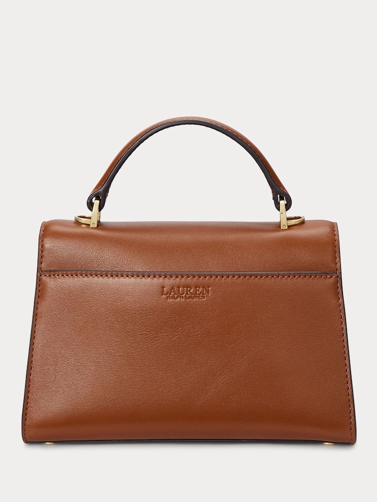 Lauren Ralph Lauren Brown Farrah Top Handle Leather Satchel Bag - Image 2 of 8 Lauren Ralph Lauren Brown Farrah Top Handle Leather Satchel Bag - Image 2 of 8