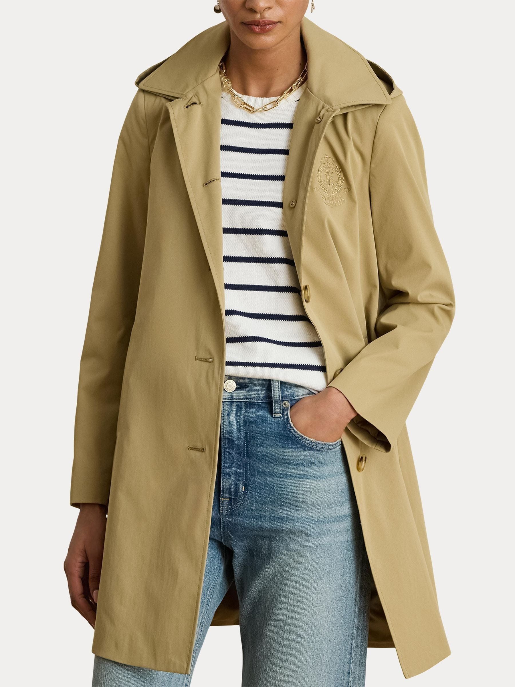 Next：日本 Lauren Ralph Lauren ツイル生地の紋章付きトレンチコート