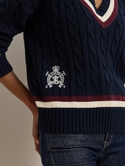Lauren Ralph Lauren Tedurph V-Neck Knit Cricket Jumper - Bild 4 von 7