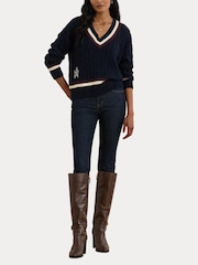 Lauren Ralph Lauren Tedurph V-Neck Knit Cricket Jumper - Bild 7 von 7