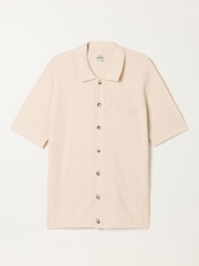 FatFace Portloe Natural Knitted Shirt - Image 6 of 6