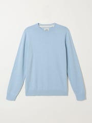 Hellblau - FatFace Strickpullover mit Rundhalsausschnitt - Bild 1 von 1